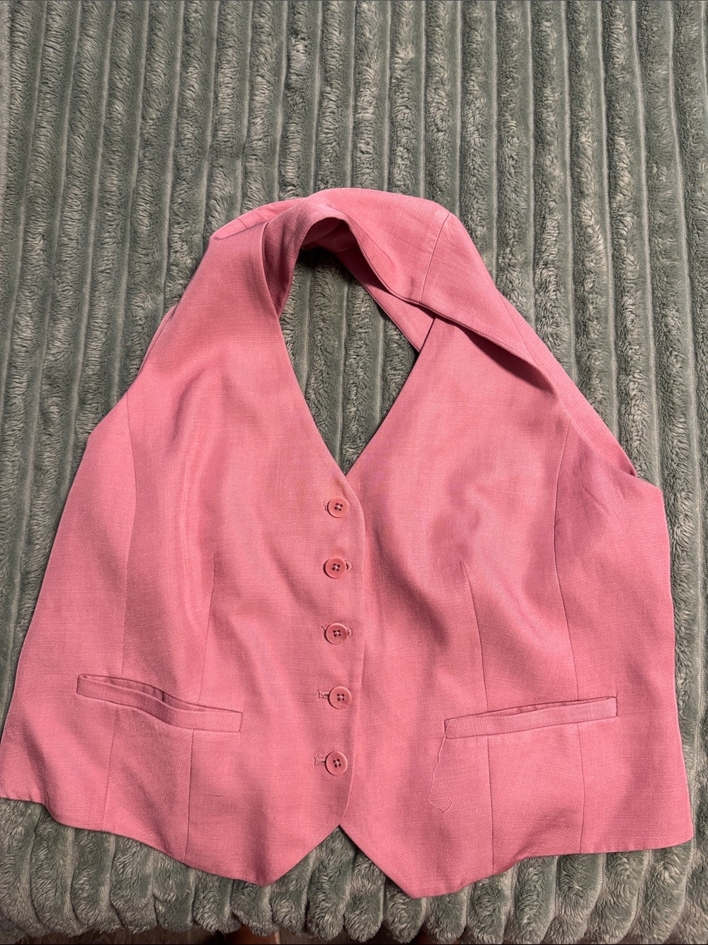 Express Womens Pink Halter Vest Jacket
